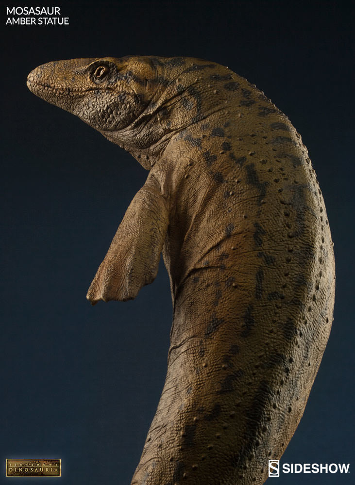 Dinosauria - Mosasaur Amber Statue