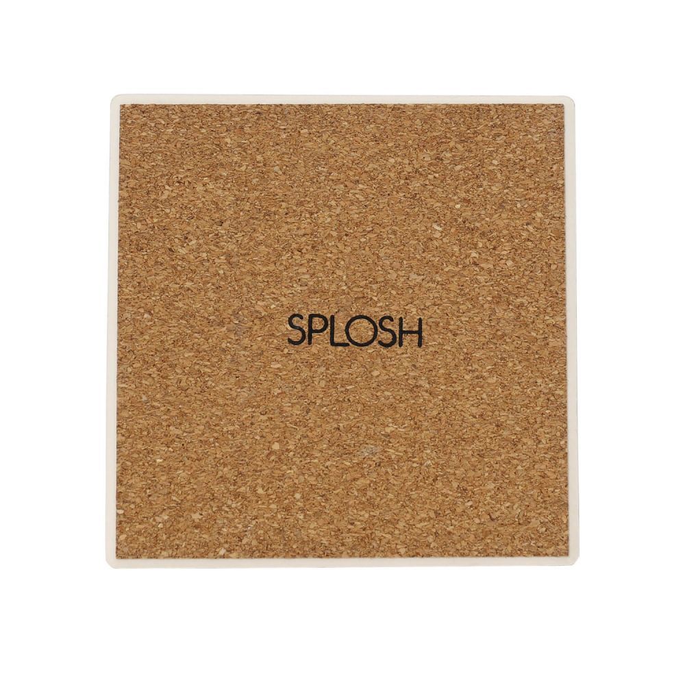 Splosh: Full Bloom Light Gold Ceramic Coaster image