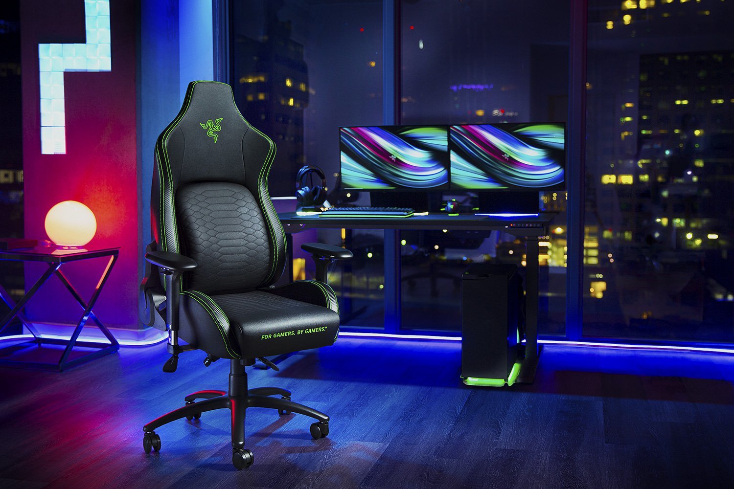 Razer Iskur Gaming Chair Black & Green Buy Now at Mighty Ape NZ