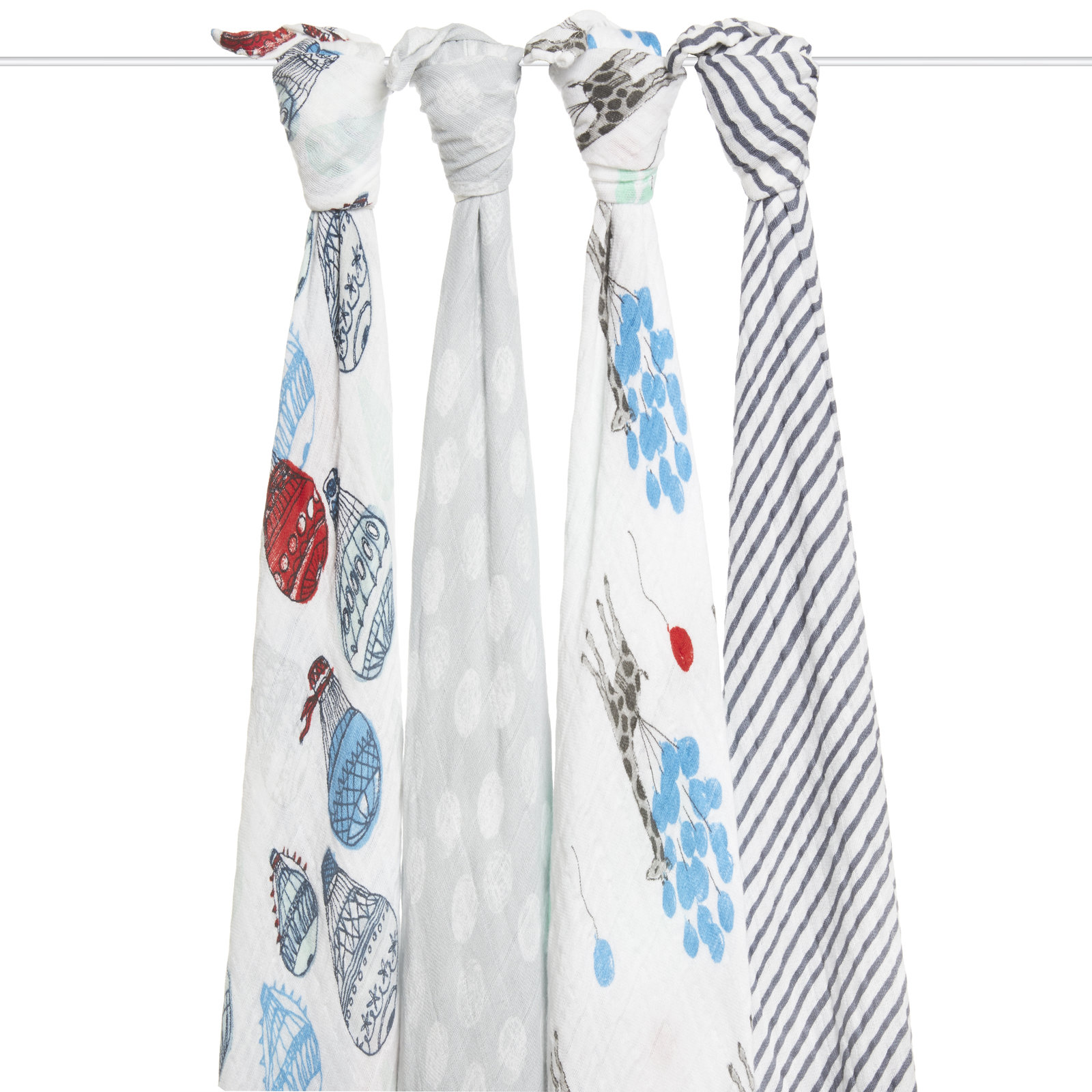 Aden + Anais: Classic Swaddle - Dream Ride (4 Pack Swaddling Wraps)