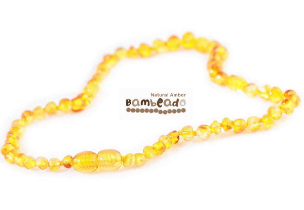 Bambeado Amber Necklace - Baby Bud - Honey image