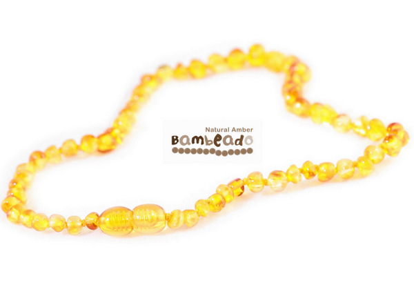 Bambeado Amber Necklace - Baby Bud - Honey