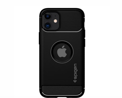 Spigen Rugged Armour iPhone 12/12 Pro Case (6.1") - Matte Black image