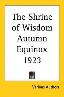 Shrine of Wisdom Autumn Equinox 1923 image