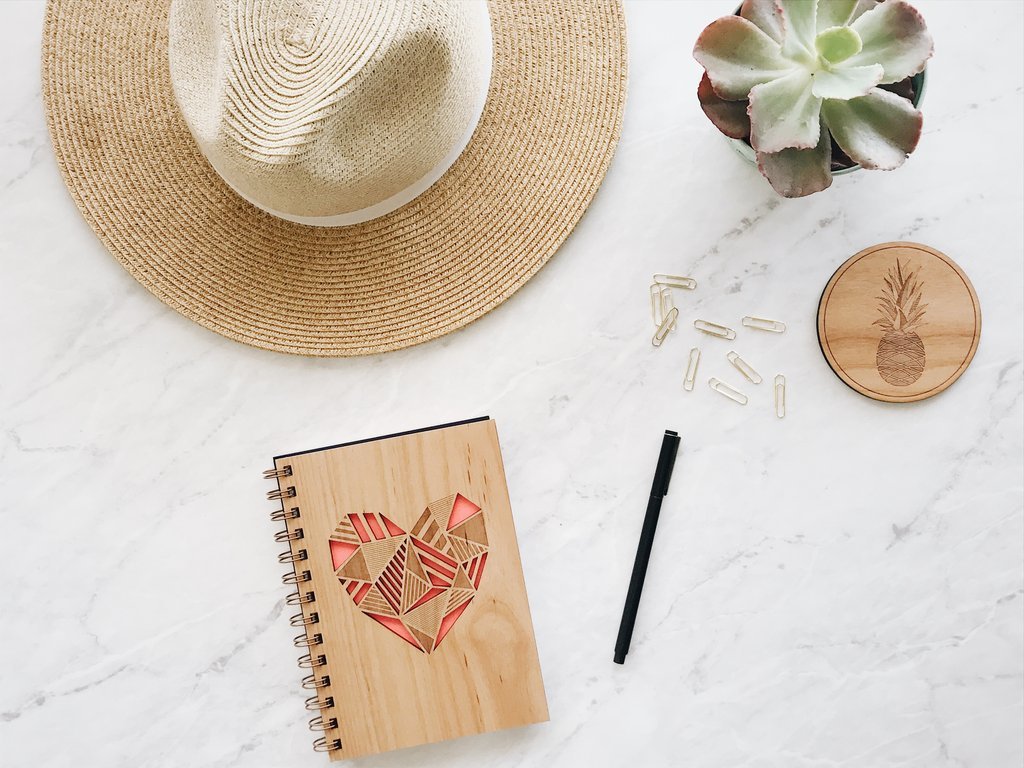Cardtorial Wooden Journal - Heart image