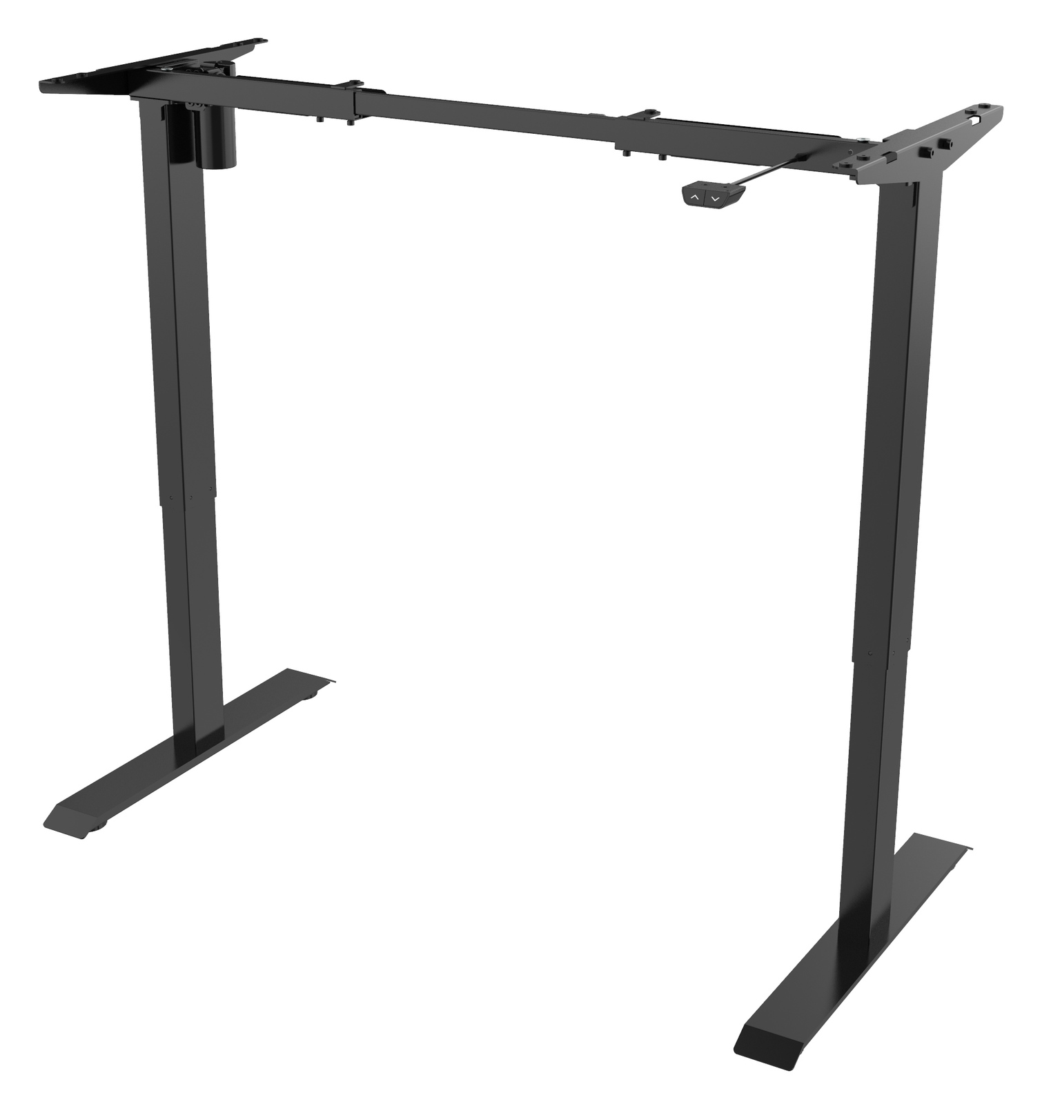 Gorilla Office: 2-Stage Motorised Height Adjustable Desk - Black/Black (1400 x 700mm)