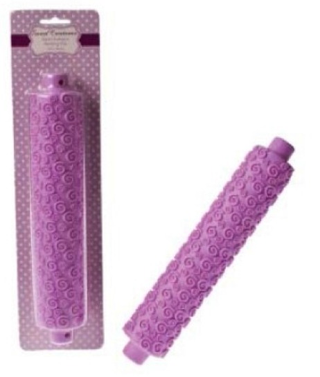 Sweet Creations: Swirl Pattern Rolling Pin - Lilac image