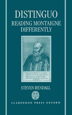 Distinguo: Reading Montaigne Differently by Steven Rendall image