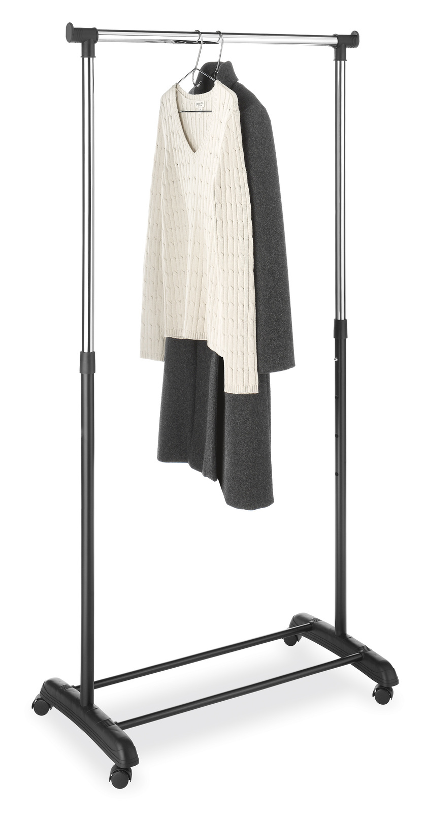 Adjustable Garment Rack Black/Chrome at Mighty Ape NZ