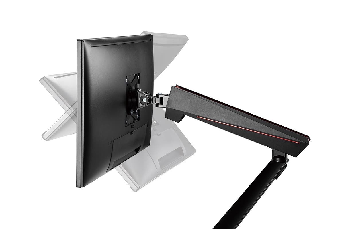 Kogan Dual Full Motion SpringAssisted RGB Gaming Monitor Mount with