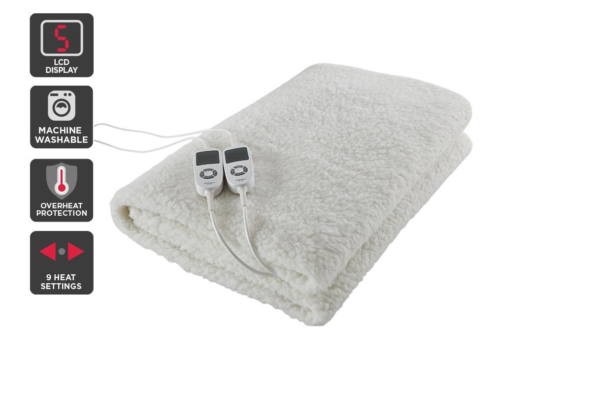 Trafalgar MultiZone Sherpa Fitted Electric Blanket (Queen) at Mighty