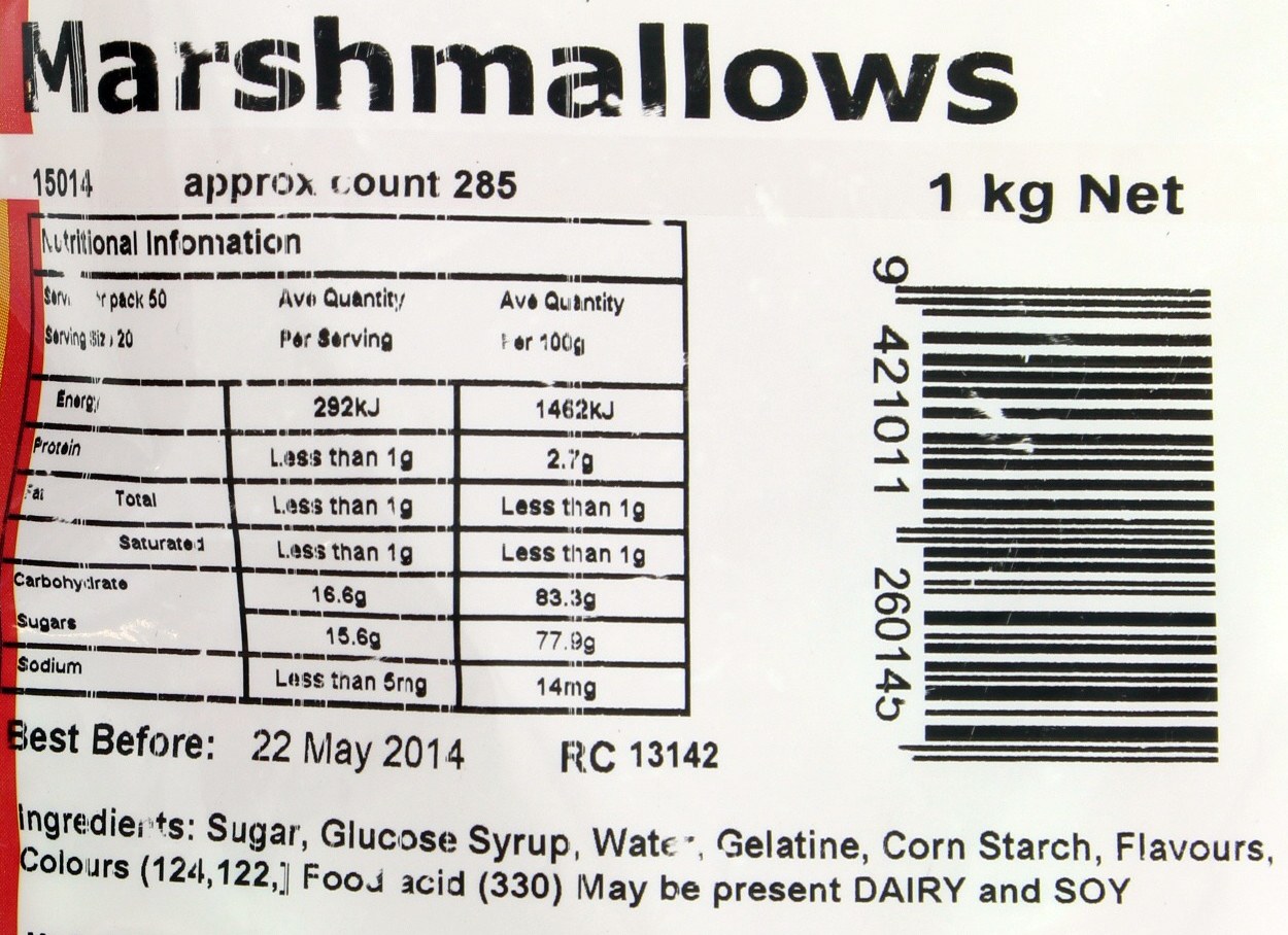 Rainbow Confectionery Marshmallows Bulk Bag 1kg image