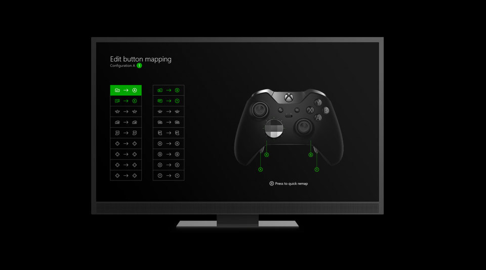 Xbox One Elite Wireless Controller on Xbox One