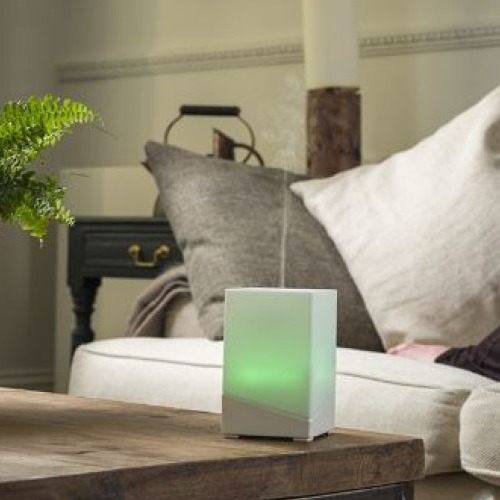 Ellia Hope Ultrasonic Essential Oil Diffuser/Colour Light Lamp (White)