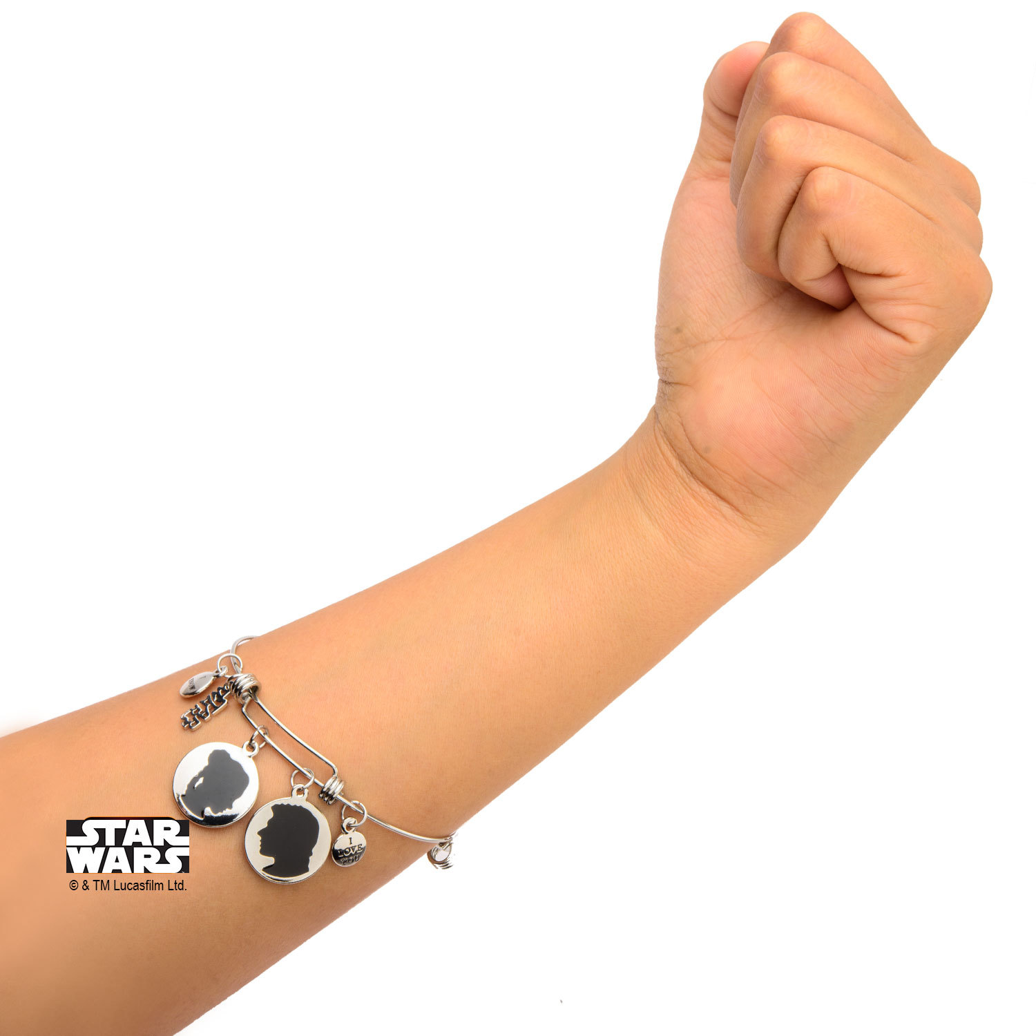 Star Wars Han & Leia Stainless Steel Expandable Bracelet image