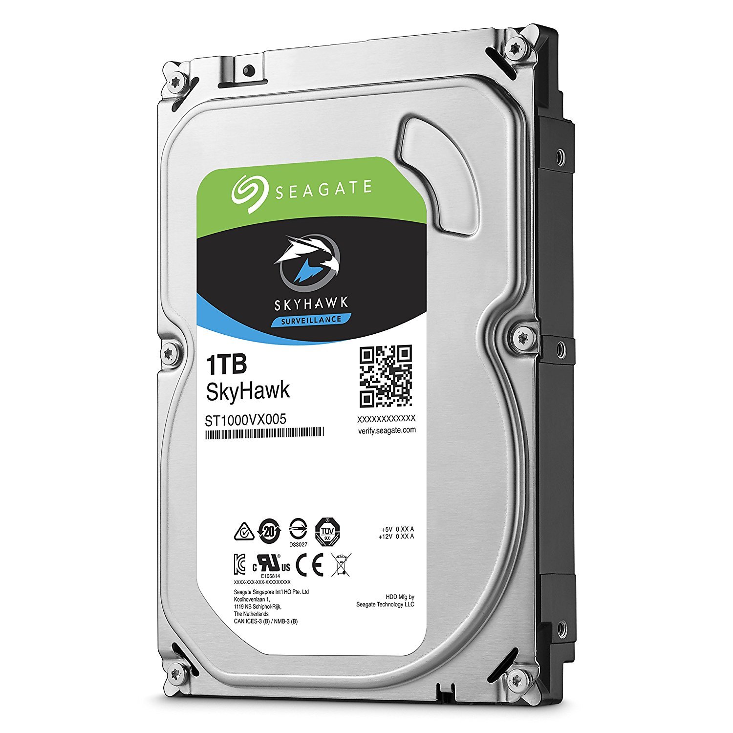 1TB Seagate SkyHawk Surveillance SATA 6Gb/s 64Mb Cache 3.5" Internal Hard Drive image