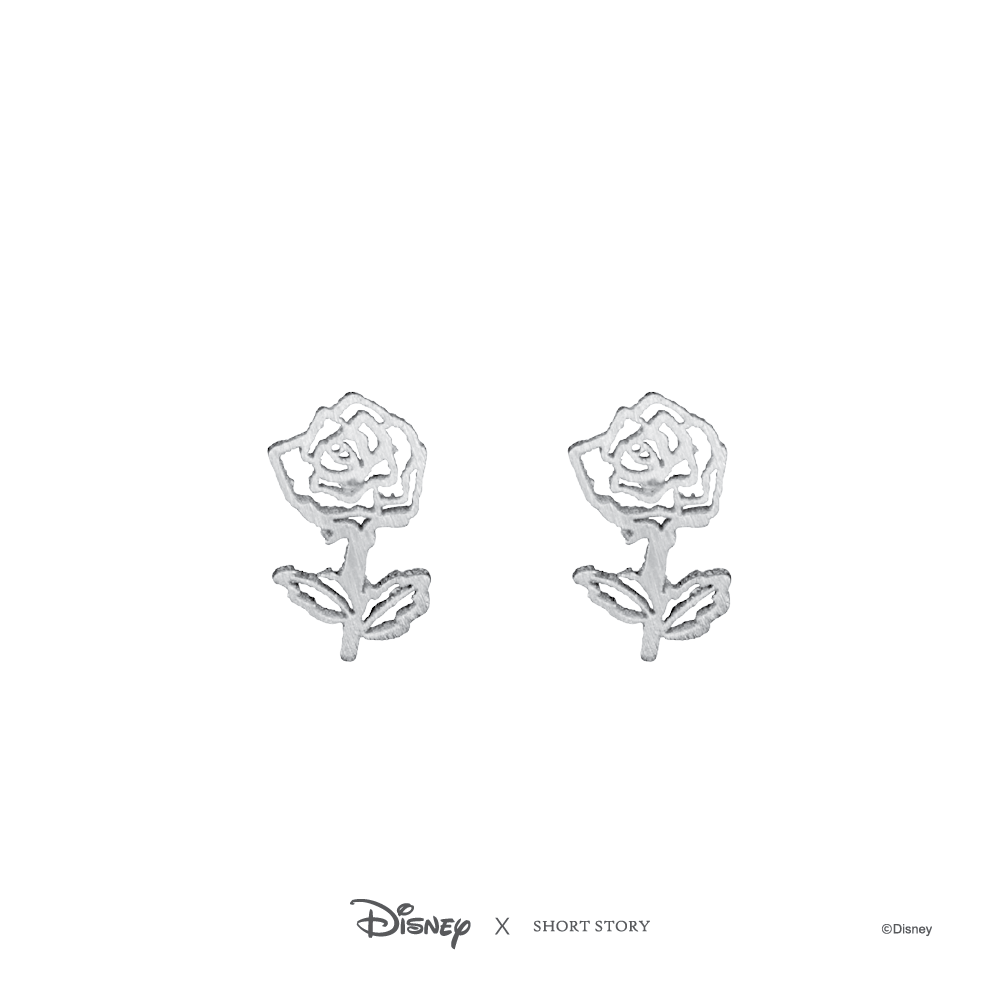 Disney Earring Belle Rose - Silver image