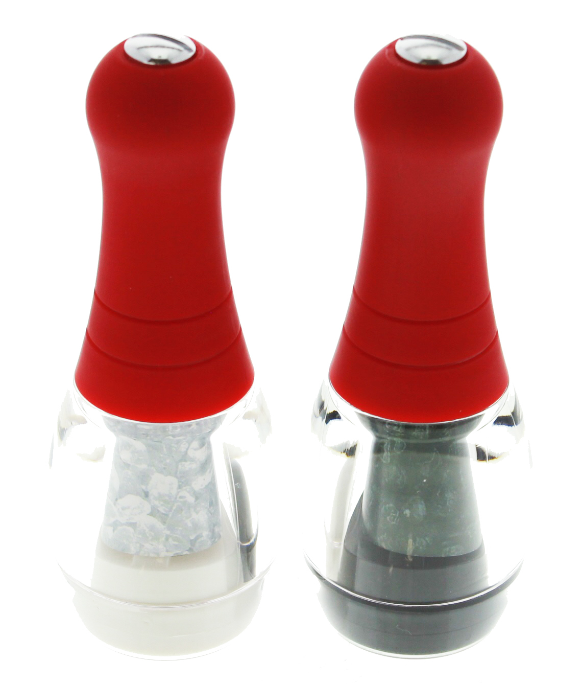 "Skittle" Soft Touch Mini Salt and Pepper Mill Set Red at Mighty Ape NZ