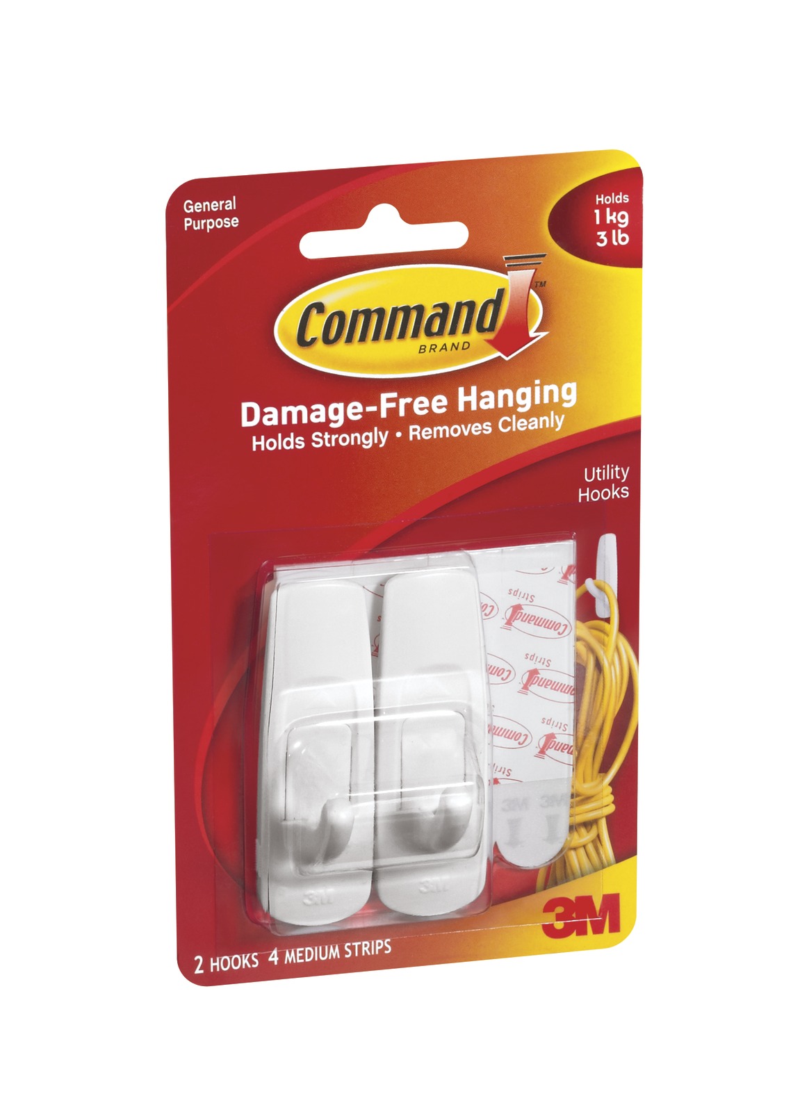 Command Medium Hooks - White (2 Pack)