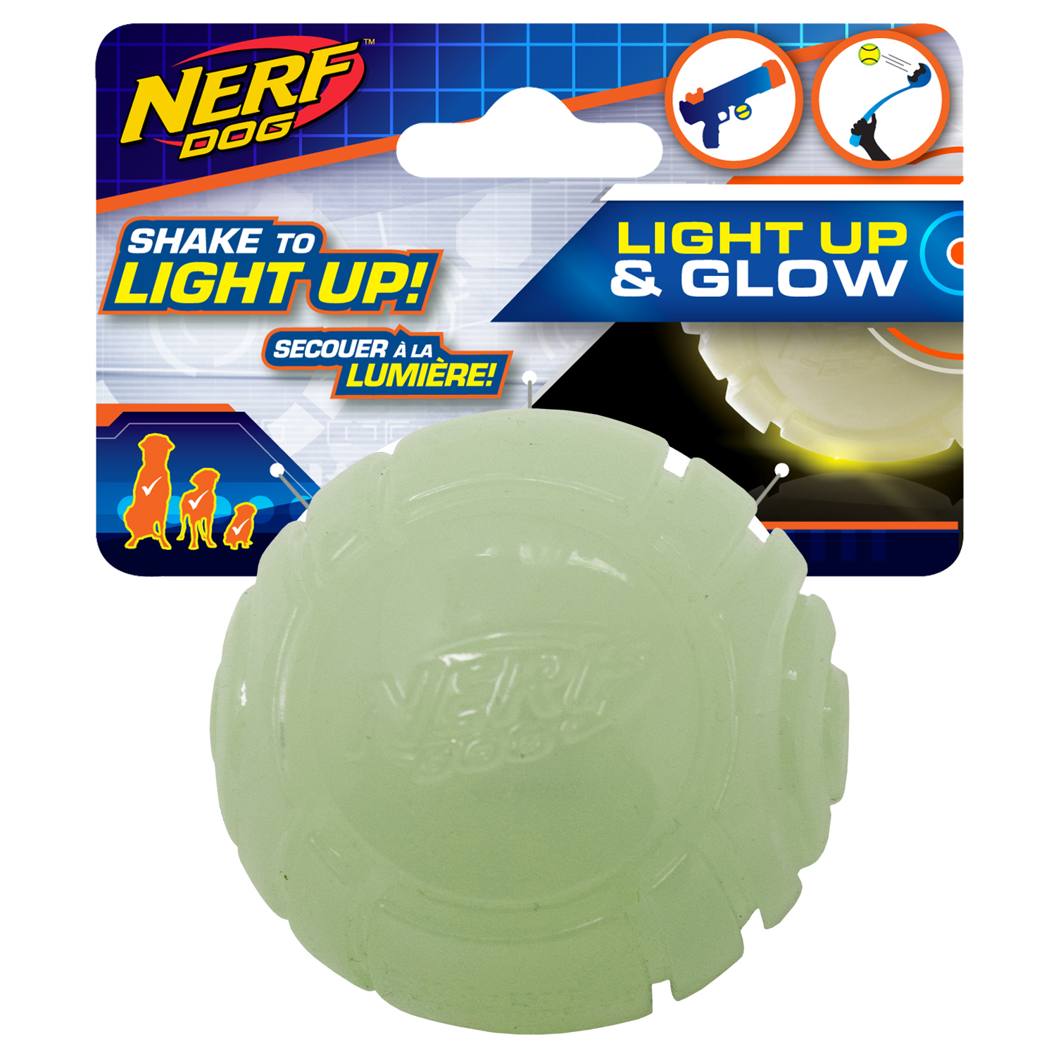 Nerf Dog Blaster LED Glow Sonic Ball