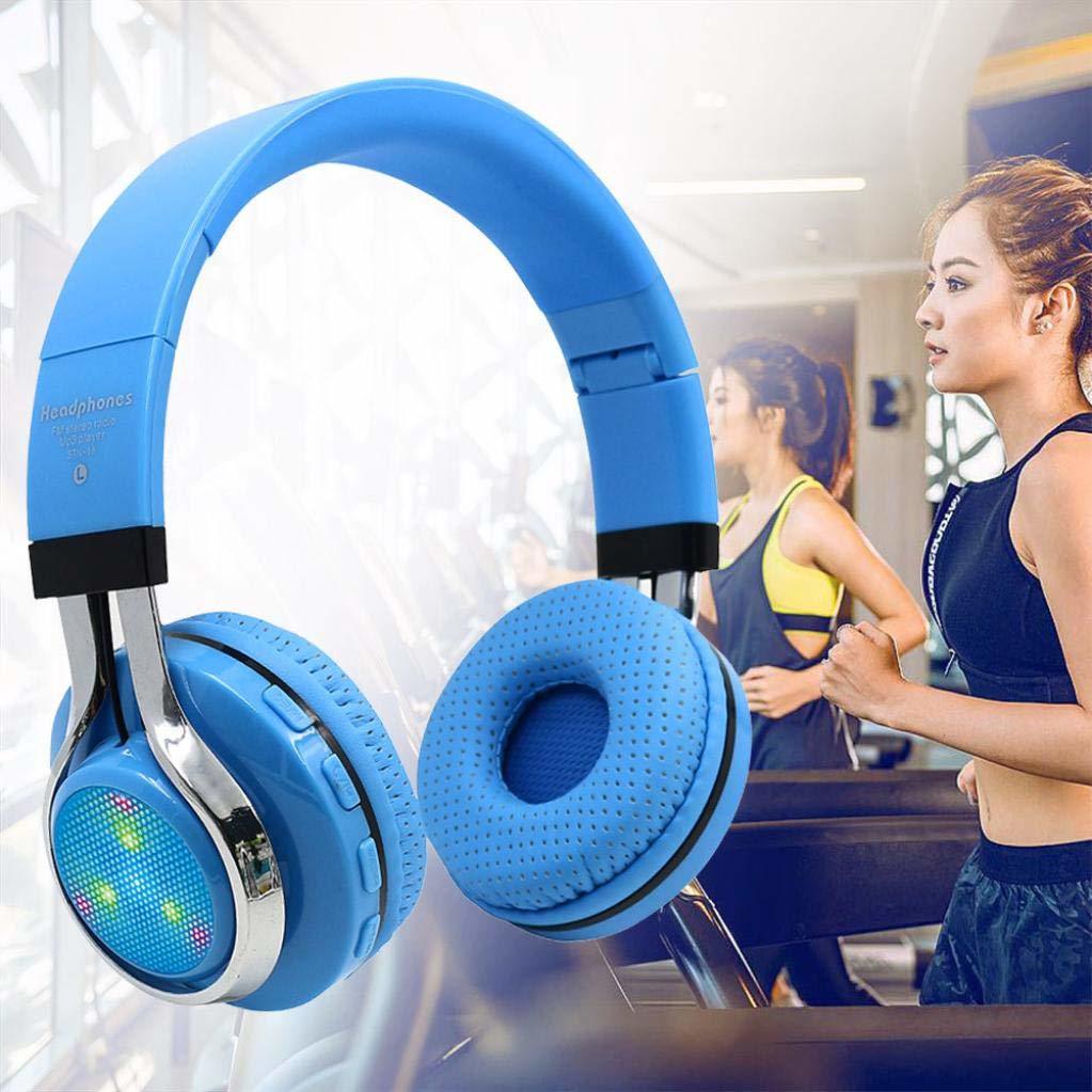 Wireless Headphones Disco LED Bluetooth Headphones with Microphone and
