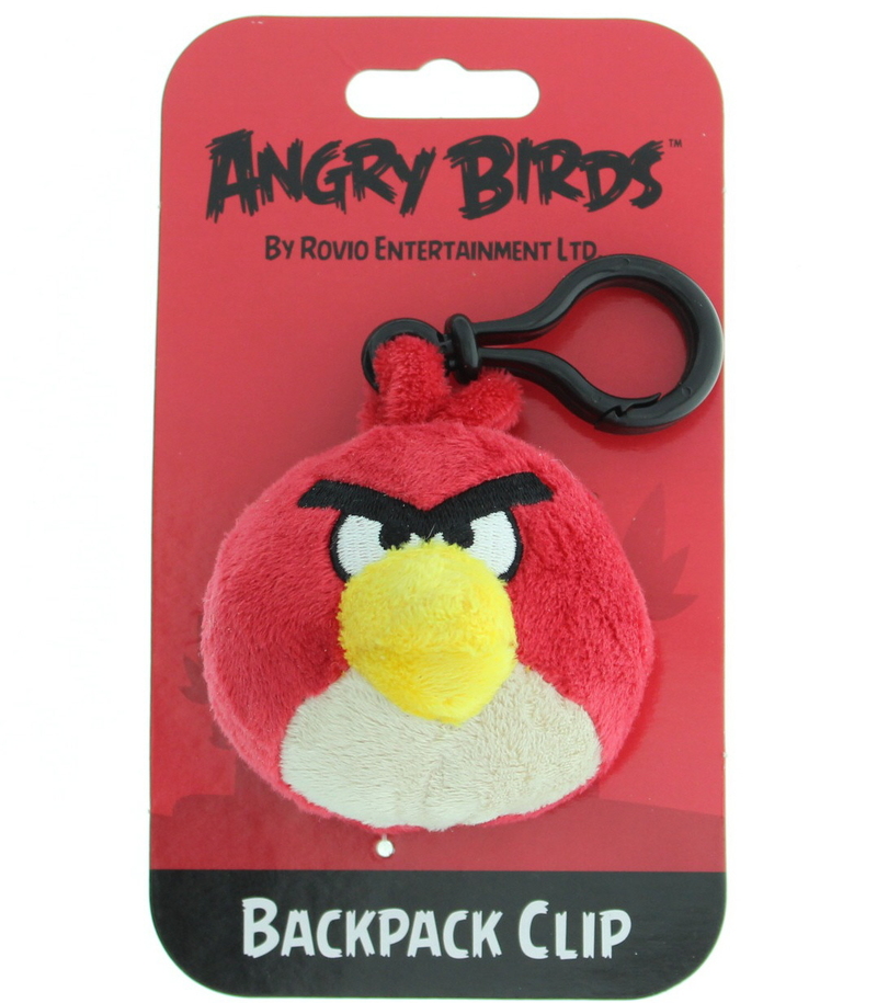 Angry Birds: Backpack Clip Toy - red