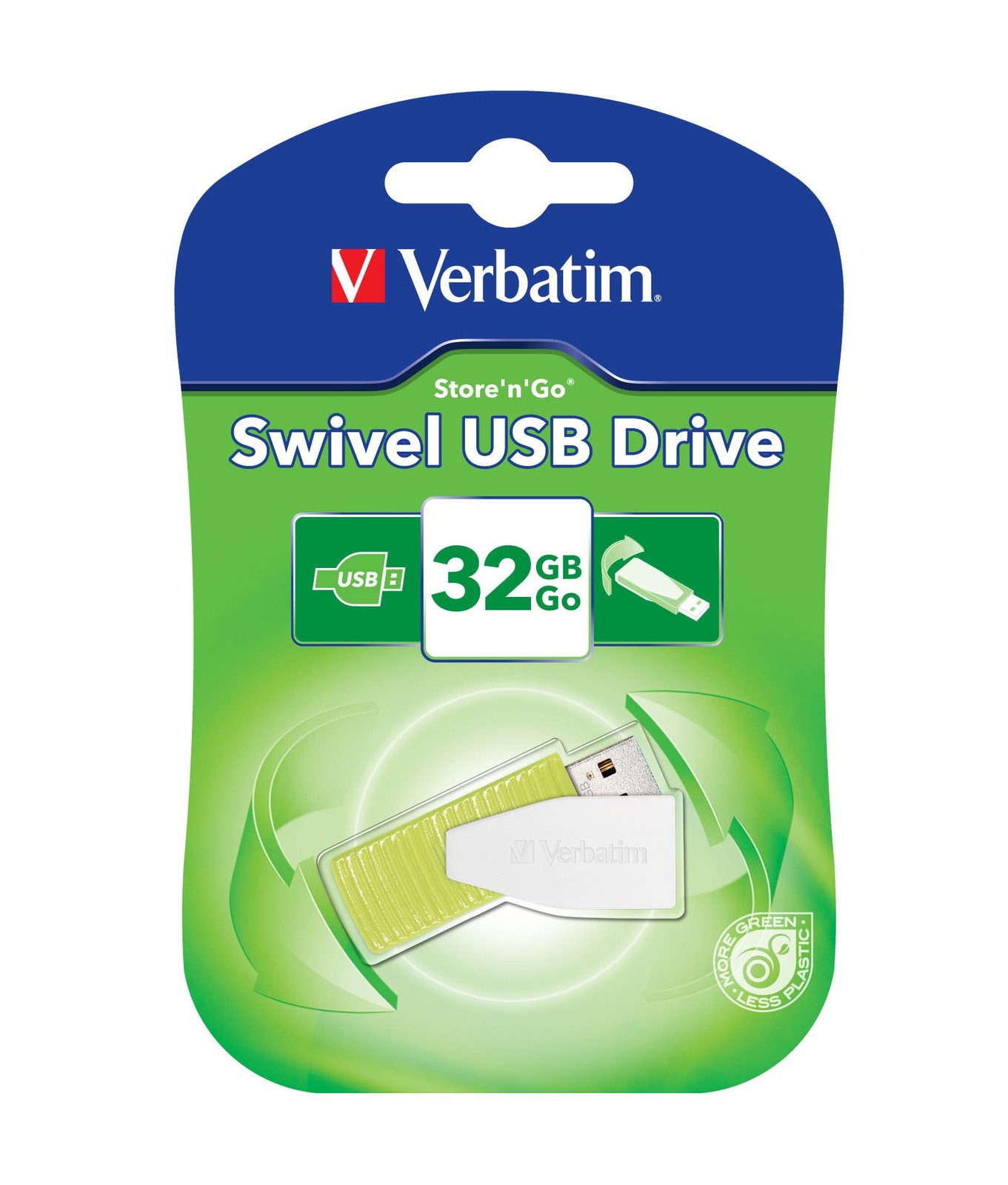 Verbatim Store'n'Go USB Drive Swivel - 32GB (Green) image