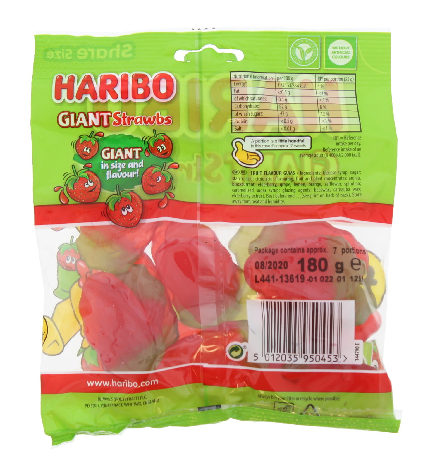 Haribo Giant Strawberries 180g (12 Pack) at Mighty Ape NZ