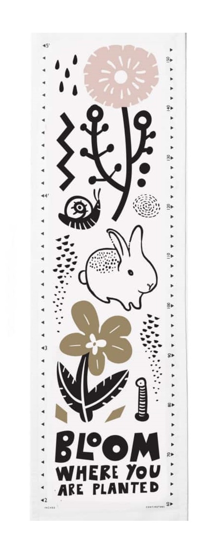 Wee Gallery: Organic Canvas Growth Chart - Bloom