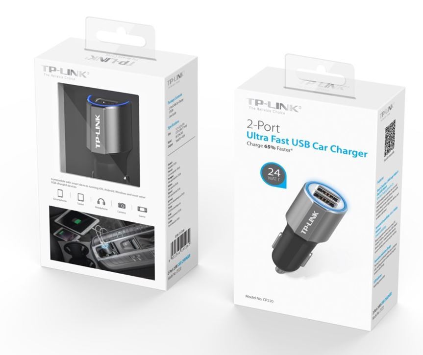 TP-Link CP220 24W 2-Port USB Car Charger image