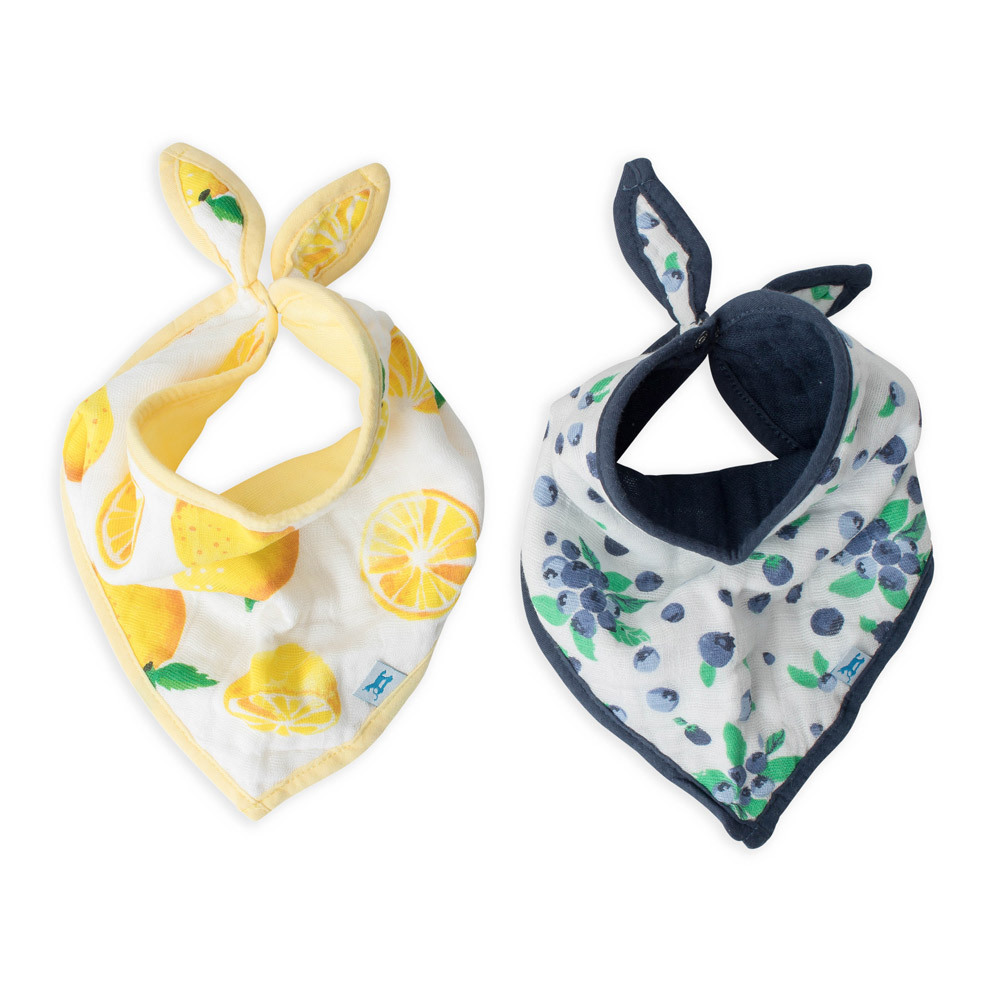 Little Unicorn - Muslin Bandana Bib - Berry Lemonade (2 Pack) image