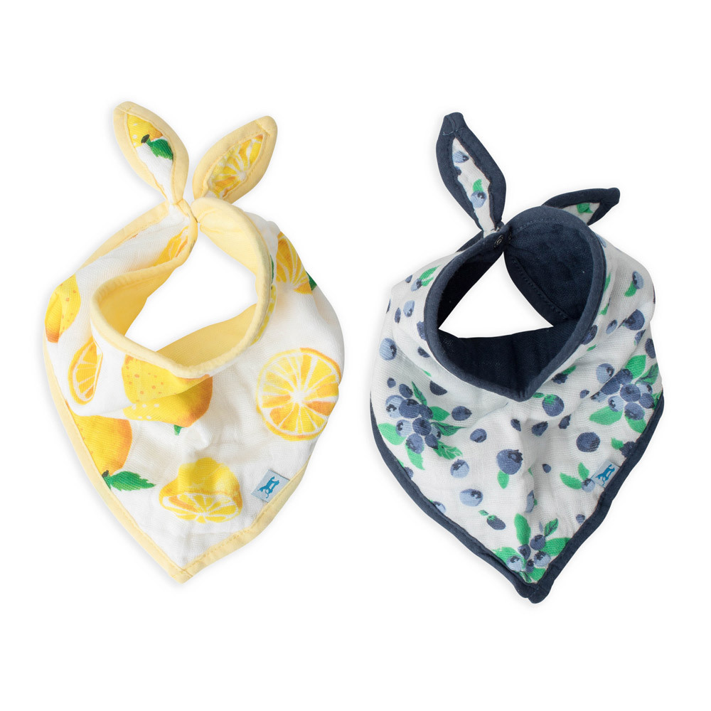 Little Unicorn - Muslin Bandana Bib - Berry Lemonade (2 Pack)