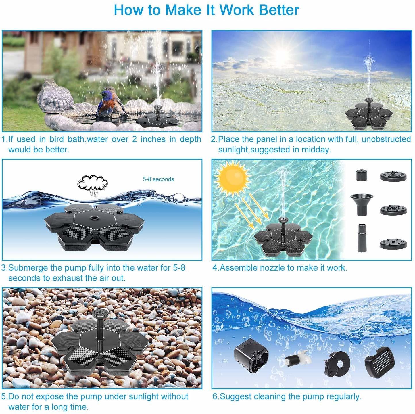 Floating Solar Outdoor Water Fountain Pump image