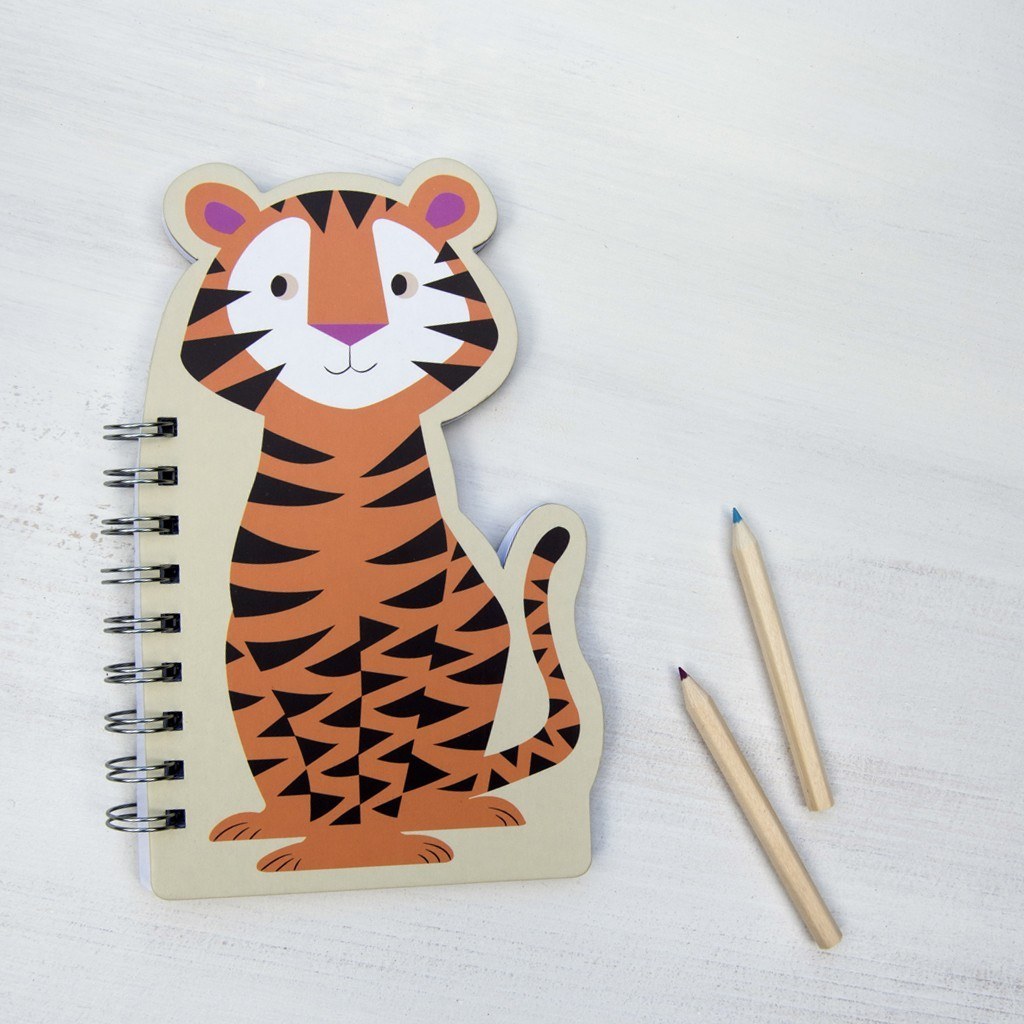 Colourful Creatures Spiral Notebook - Tiger image