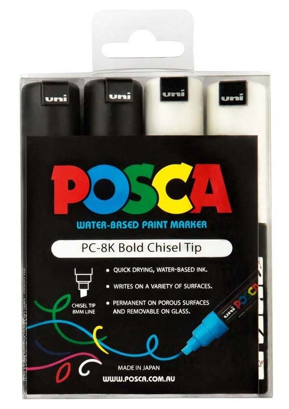 Buy Uni Posca 8.0mm Bold Chisel Markers at Mighty Ape NZ