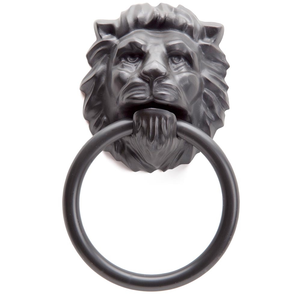 Monkey Business: Lion's Head Magnetic Towel Holder (Black) image