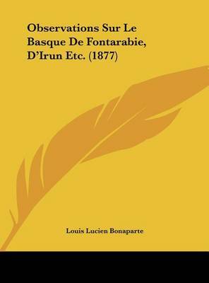 Observations Sur Le Basque de Fontarabie, D'Irun Etc. (1877) image