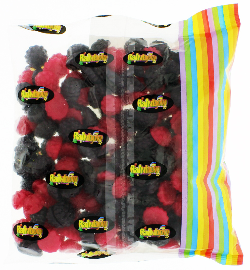 Rainbow Confectionery Black n Reds Lollies Bulk Bag 1kg image