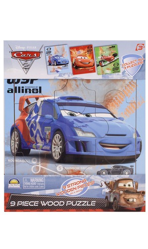 Cars 2 - 9 Piece Wooden Tray Puzzle