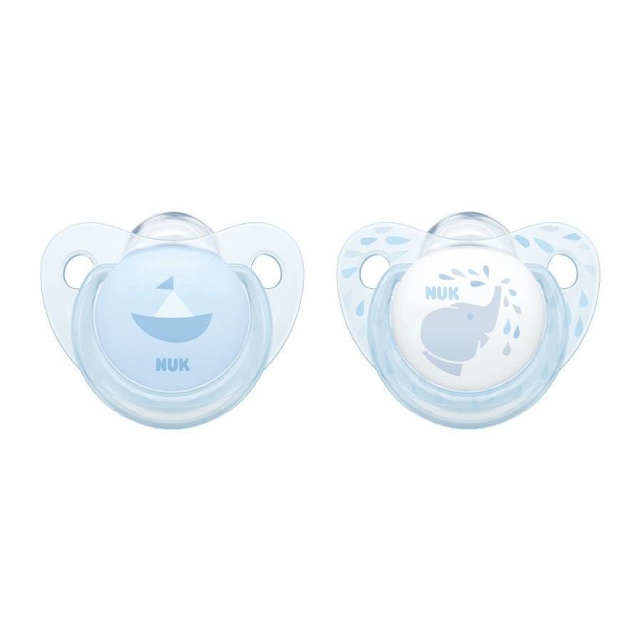 NUK: Silicone Soother - 6-18 Months (2 Pack) - Baby Blue image