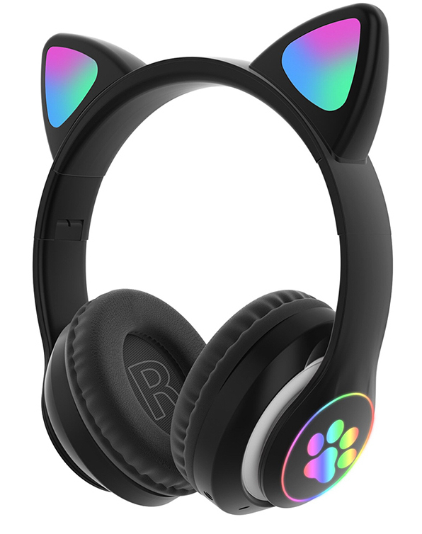 Flash Light Cute Cat Ears Bluetooth Wireless Headphone