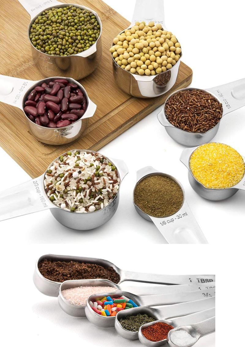 Ape Basics: Stainless Steel Measuring Cups & Spoons (Set of 13) image