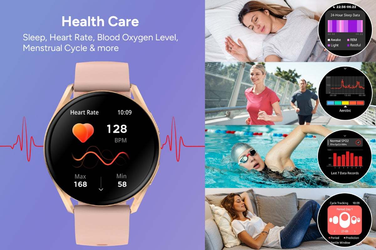 Kogan Pulse 3 Smart Watch (Rose Gold) at Mighty Ape NZ