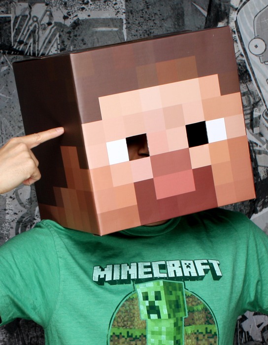 Minecraft Steve Head Cardboard Prop Replica image