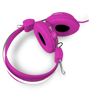 Kids Friendly Stereo Headphones - Pink