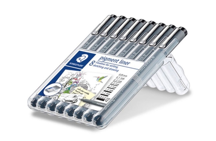 Staedtler Fineliner Pigment Liner (Pack of 8)