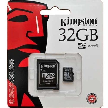 32GB Kingston - MicroSDHC Card with SD Adapter (Class 4) image