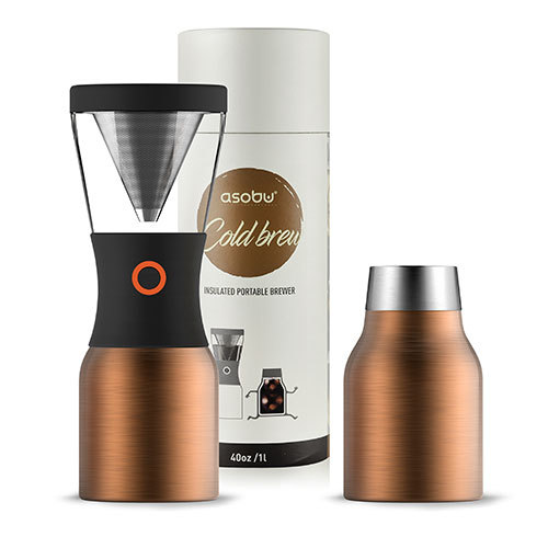 Asobu: Cold Brew Insulated Portable Brewer (Copper/Black) image