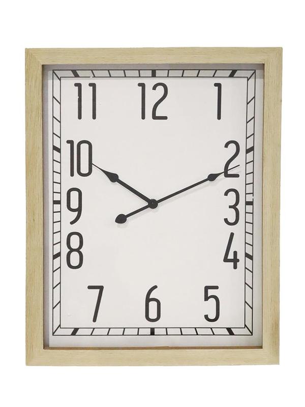 Dita Wall Clock with Glass Face White (55x42cm) at Mighty Ape NZ