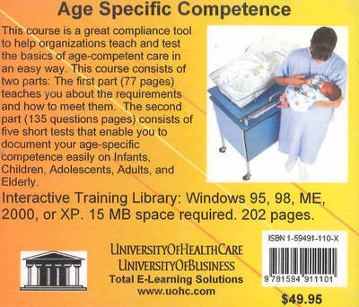 Age Specific Competence: JCAHO Compliance Tool for Hospitals, Health Systems, and Healthcare Organizations to Teach About and Document Competencies of Staff in Treatment for Different Age Groups by Daniel Farb image